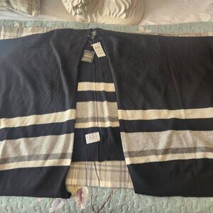 CASHMERE Charter Club NEW w/Tag Poncho/Cardigan Gray/Black one size open